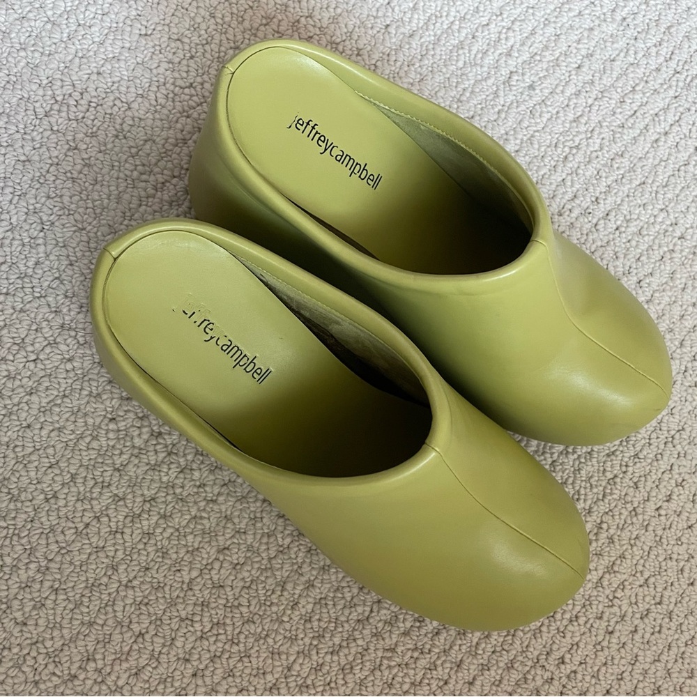 Jeffrey Campbell Lime Green Platform Clogs - Picture 3 of 6